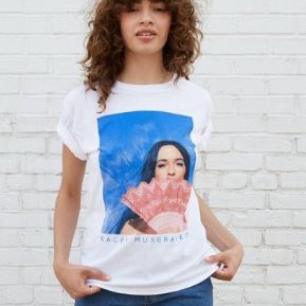 Graphic Tee T-Shirt Kacey Musgraves White A9